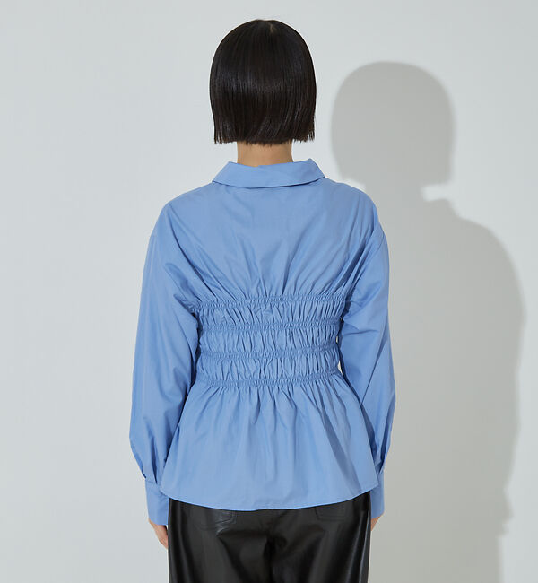 NOMINE「ビスチェ風 シャーリング シャツ」|シャツ・ブラウス|