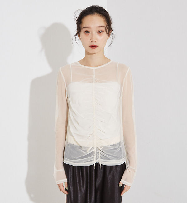 NOMINE「フロントシャーリング シアー ロンT」|Tシャツ・カットソー|