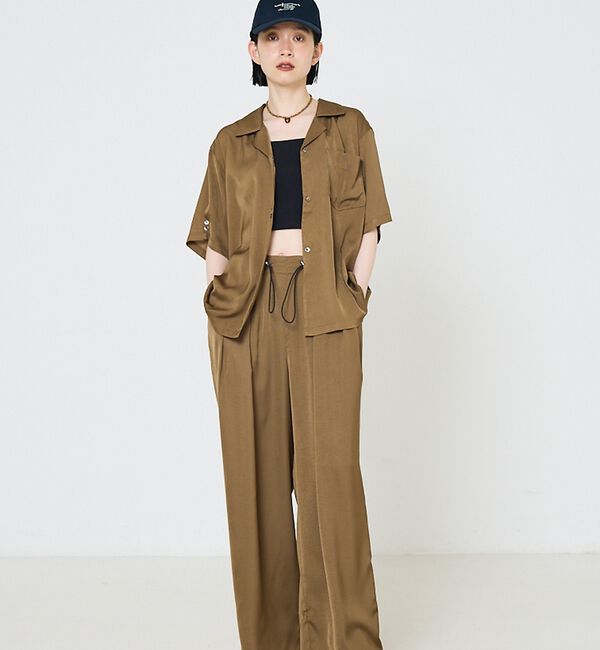 NOMINE「【セットアップ対応】ヴィンテージサテン ドロストコード パンツ」|その他|