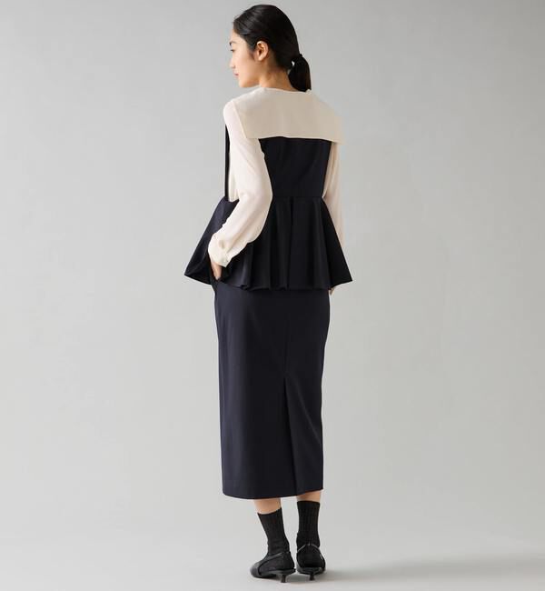 TIARA「ペプラムジャンパースカート」|ジャンパースカート|