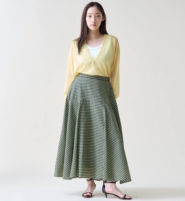 TIARA「ギンガムチェックフレアスカート」|スカート|