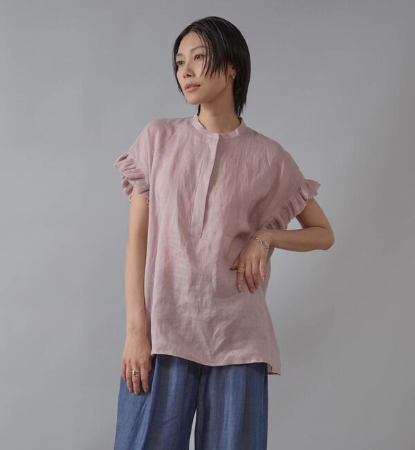 Liesse「リネンフリルスリーブブラウス」|シャツ・ブラウス|
