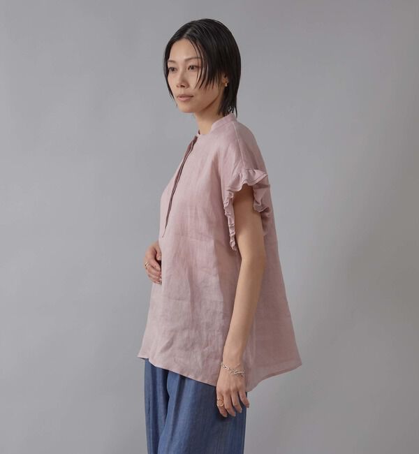Liesse「リネンフリルスリーブブラウス」|シャツ・ブラウス|