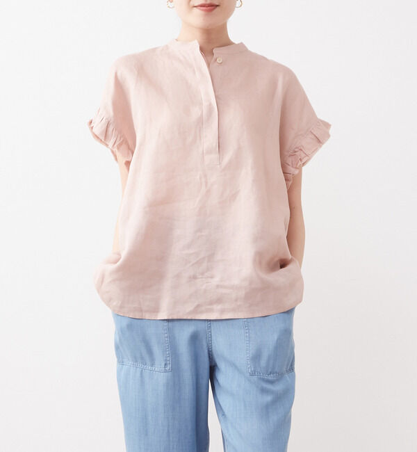 Liesse「リネンフリルスリーブブラウス」|シャツ・ブラウス|