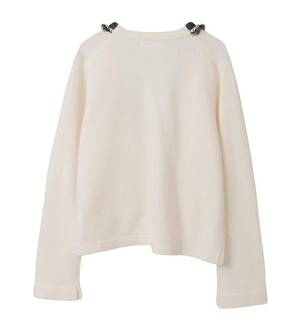 Liesse「ツイーディーニットジャケット」|カーディガン|