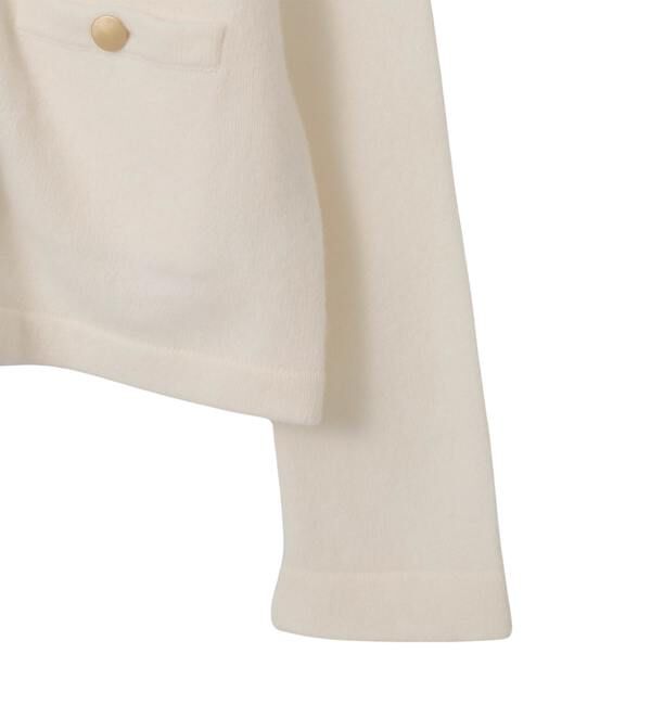 Liesse「ツイーディーニットジャケット」|カーディガン|