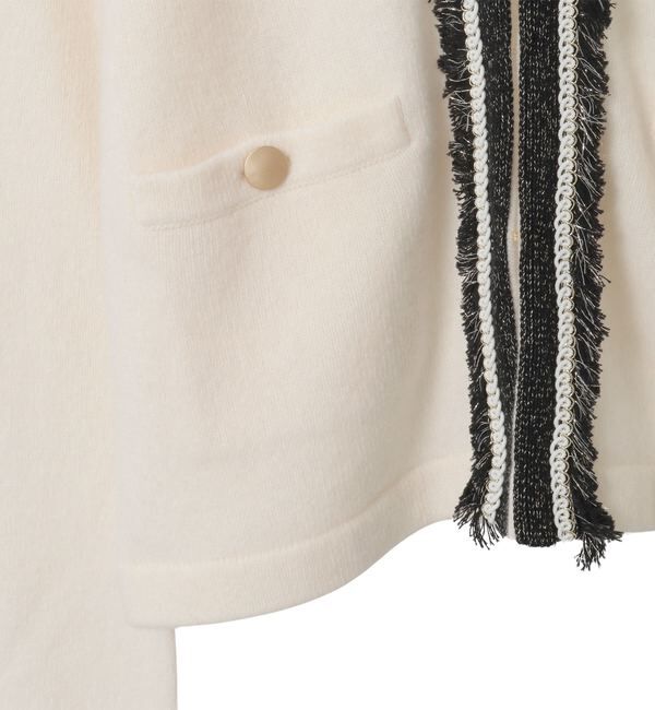 Liesse「ツイーディーニットジャケット」|カーディガン|