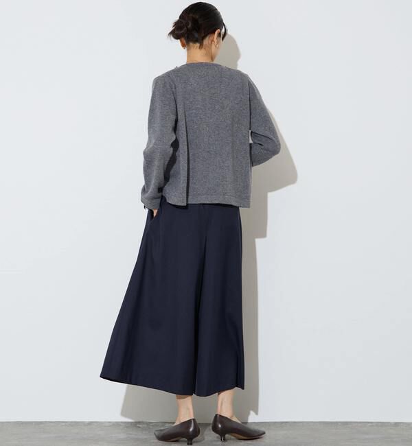 Liesse「ツイーディーニットジャケット」|カーディガン|