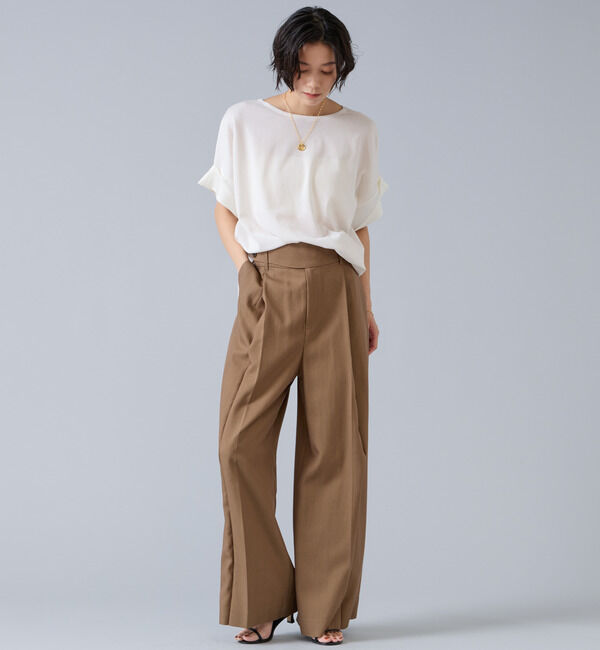 Liesse「【定番】袖サテンニット」|ニット・セーター|