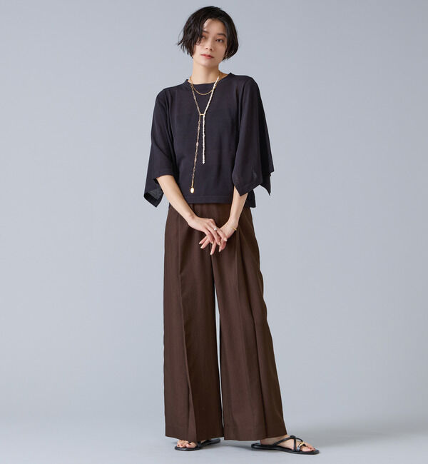 Liesse「クロップドワイドニット」|ニット・セーター|