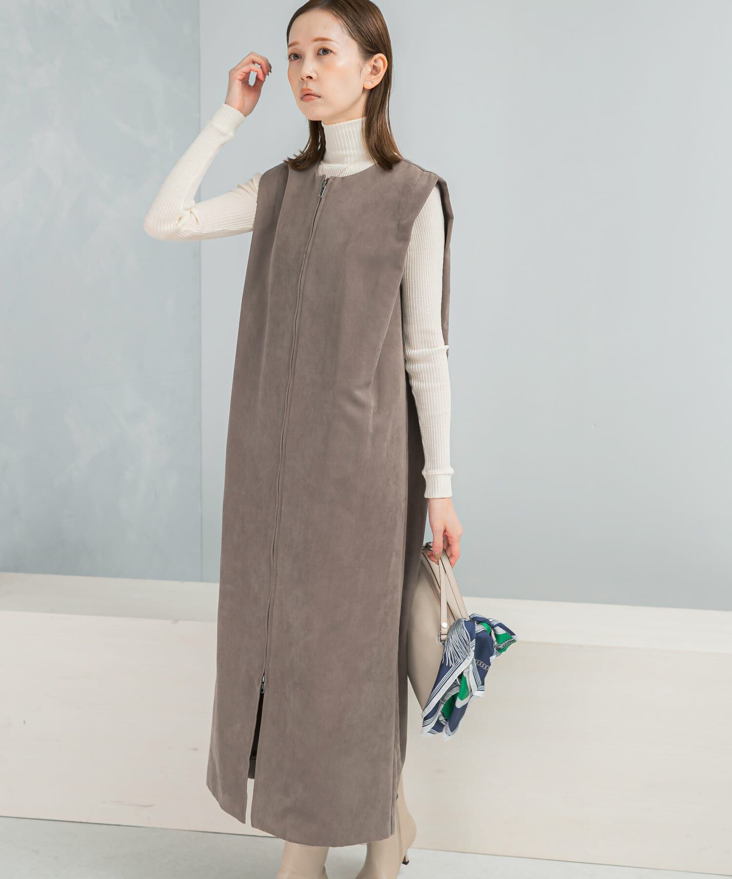 URBAN RESEARCH ROSSO「フロントファスナーレイヤードワンピース」|ワンピース|