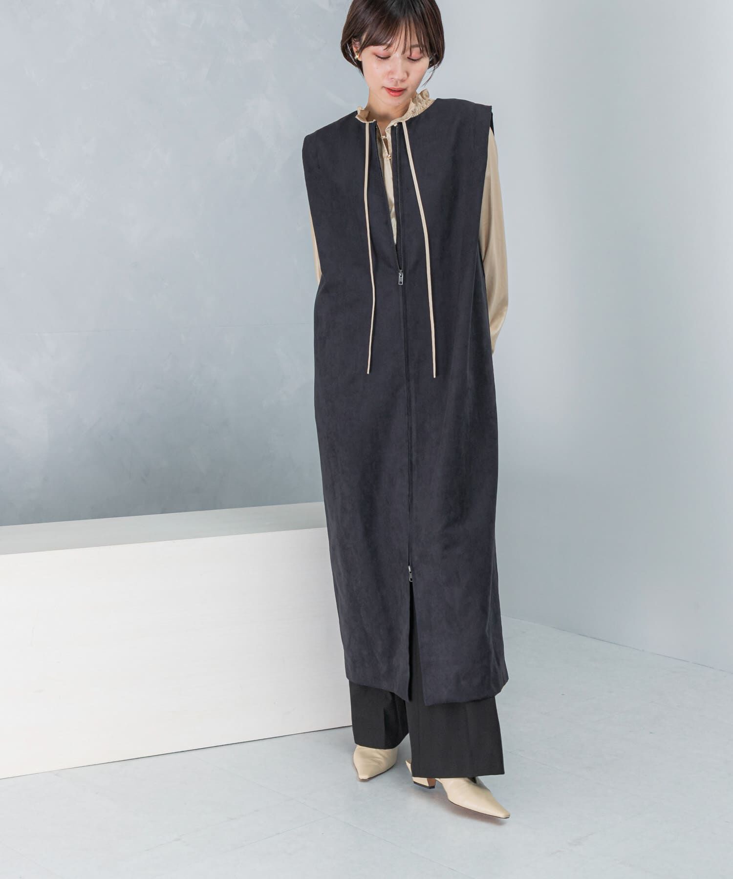 URBAN RESEARCH ROSSO「フロントファスナーレイヤードワンピース」|ワンピース|