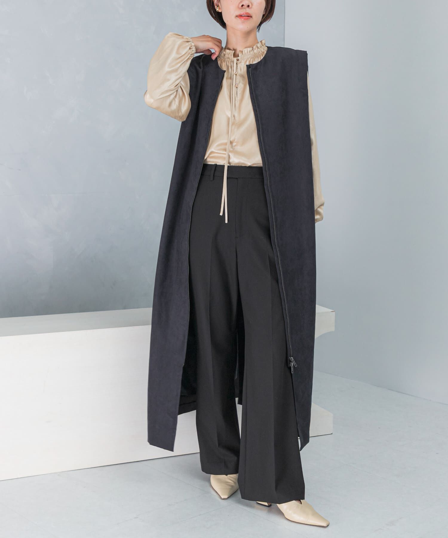 URBAN RESEARCH ROSSO「フロントファスナーレイヤードワンピース」|ワンピース|