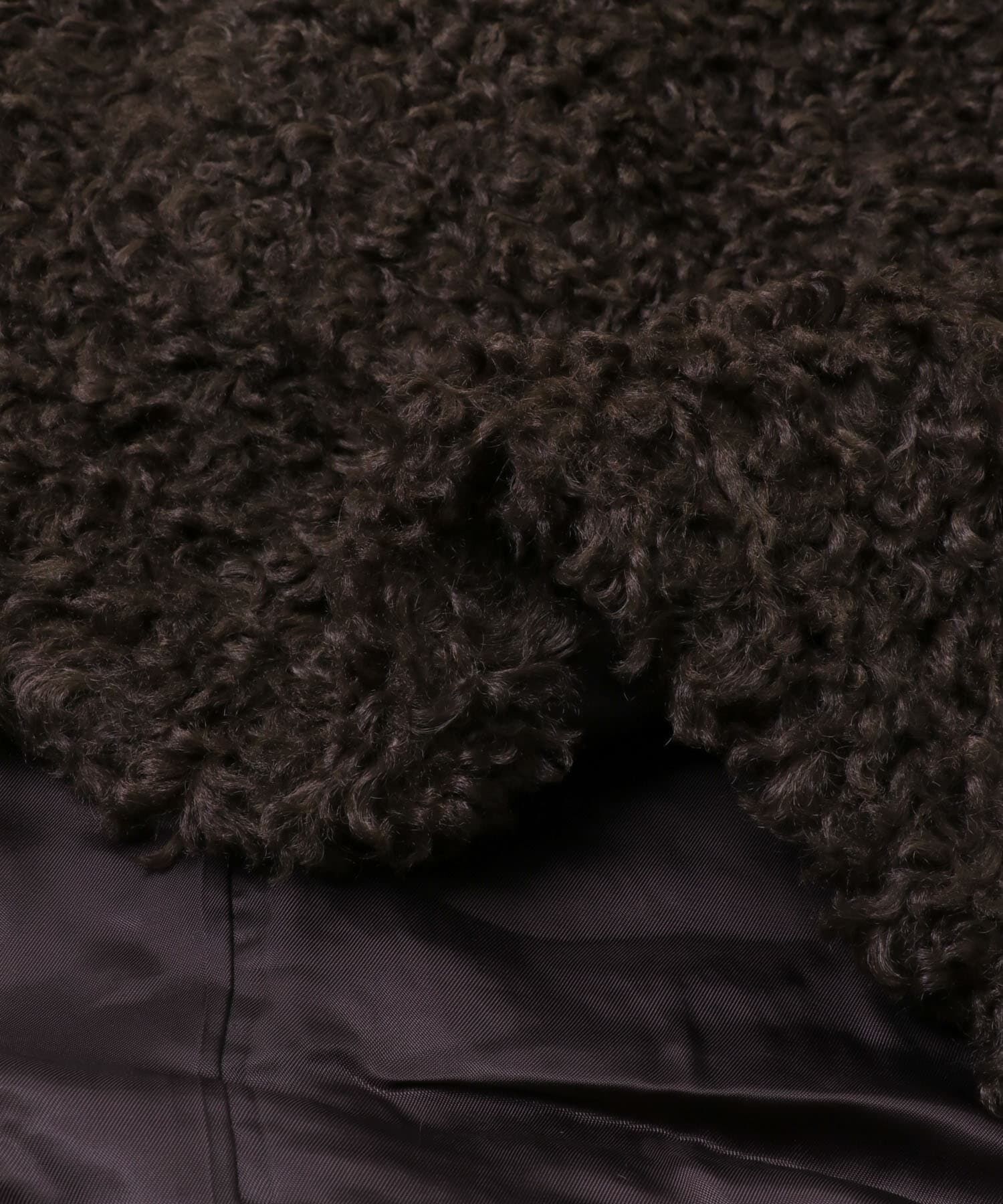 URBAN RESEARCH「ECOPELカーリーファーコート」|ノーカラーコート|