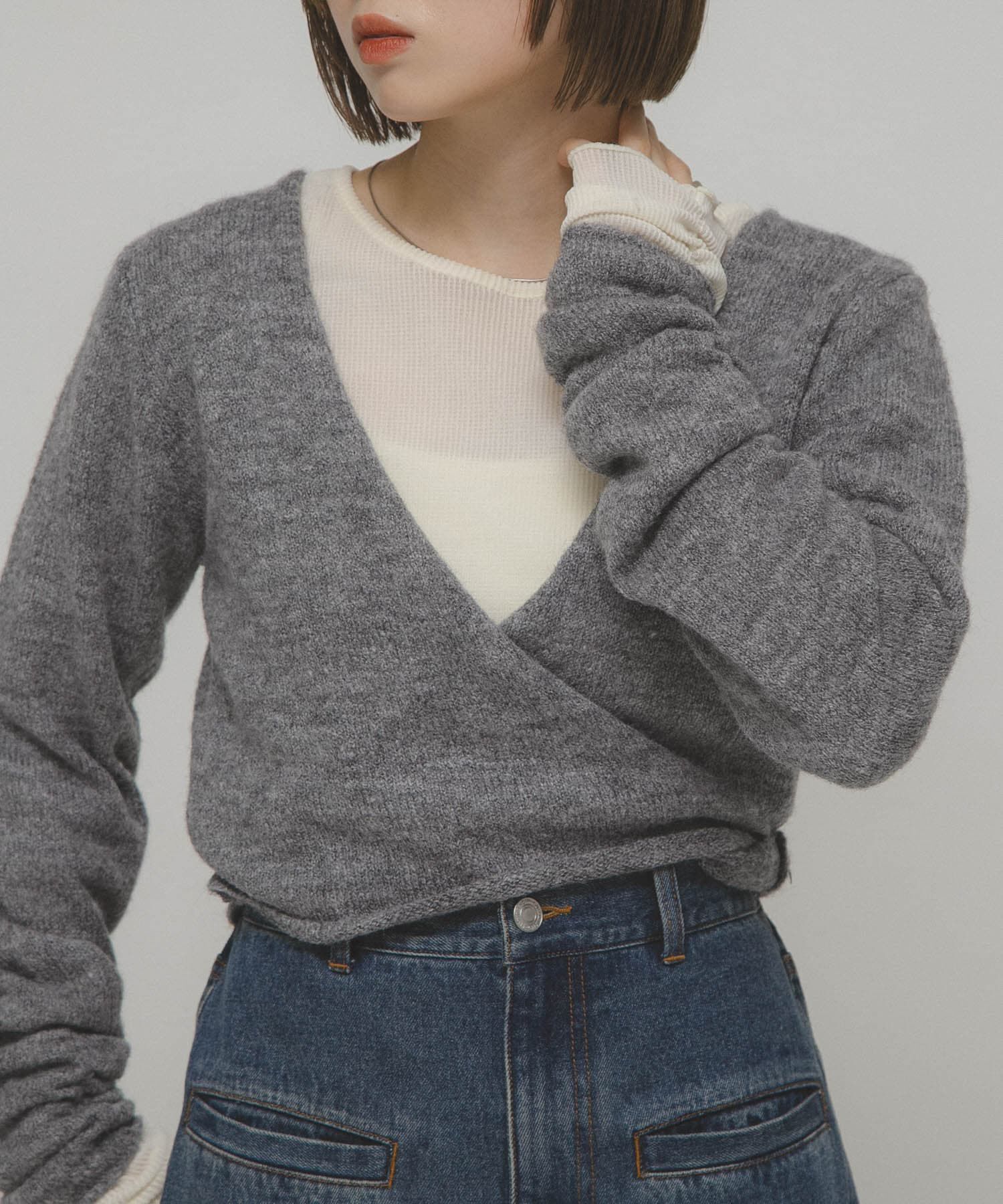  「シアーベロアシャーリングスリーブトップス」|Tシャツ・カットソー|オフホワイト