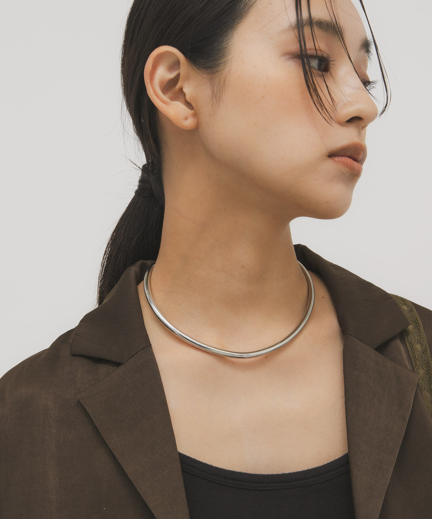  「ラウンドチョーカー」|ネックレス|シルバー