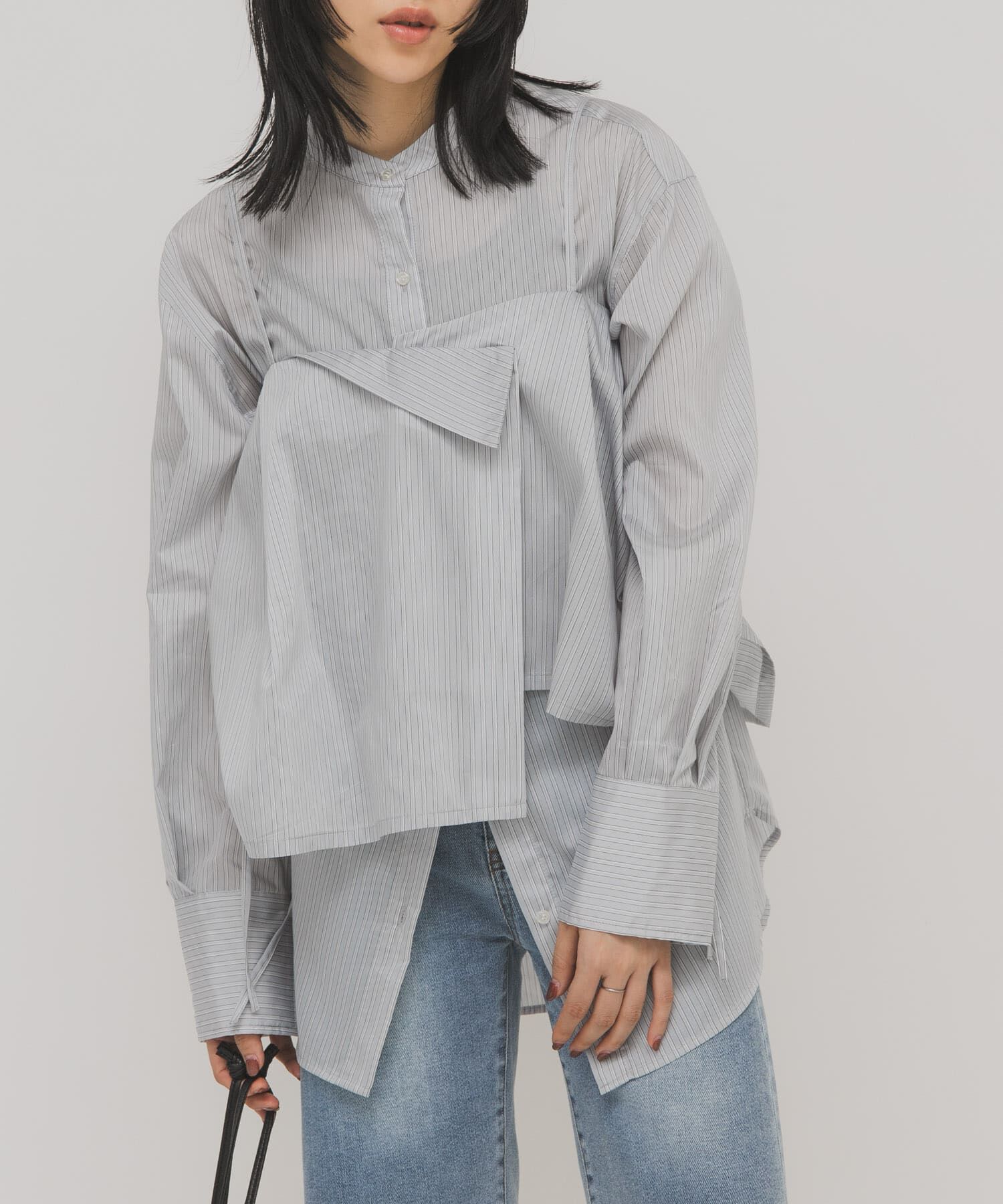  「スカートビスチェSETシャツ」|シャツ・ブラウス|グレー系その他