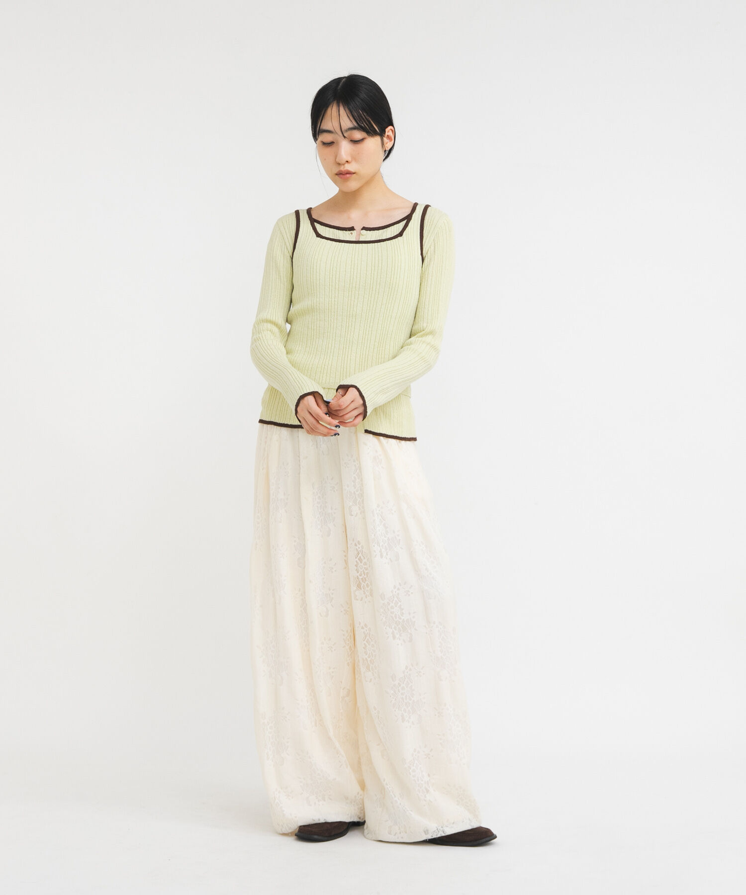  「2WAYタンクトップSETカーディガン」|ニット・セーター|