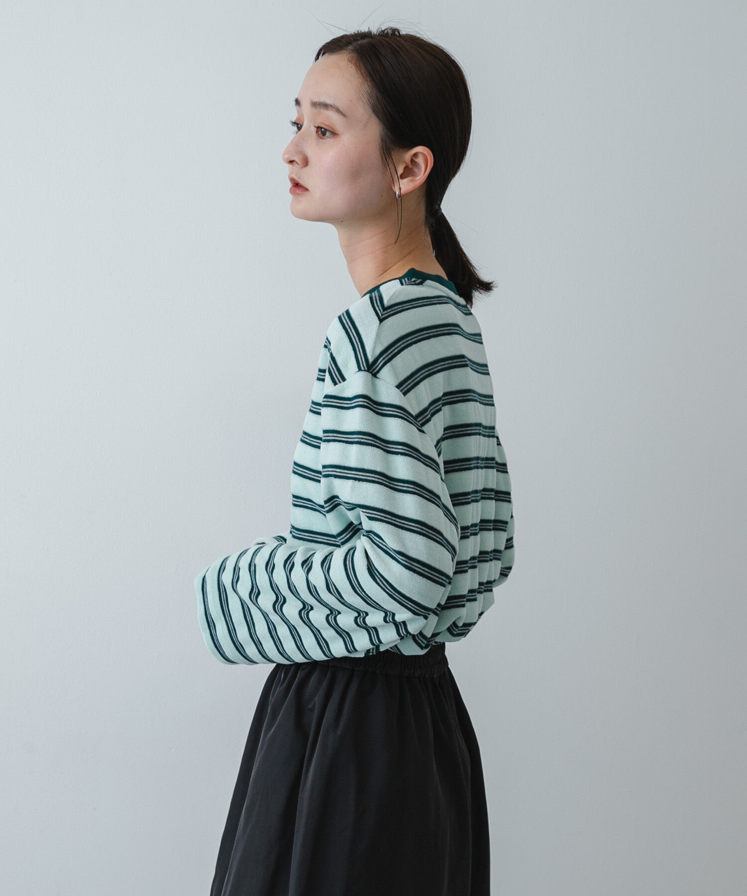 SENSE OF PLACE by URBAN RESEARCH「ベロアボーダーTシャツ」|Tシャツ・カットソー|