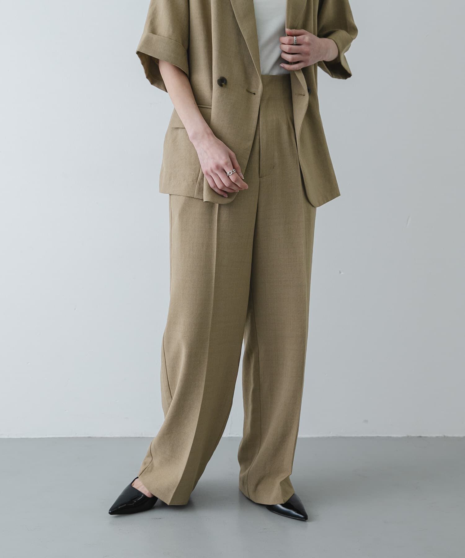 SENSE OF PLACE by URBAN RESEARCH「『一部WEB限定』『UR TECH DRYLUXE』リネンライクワイドパンツ」|その他|