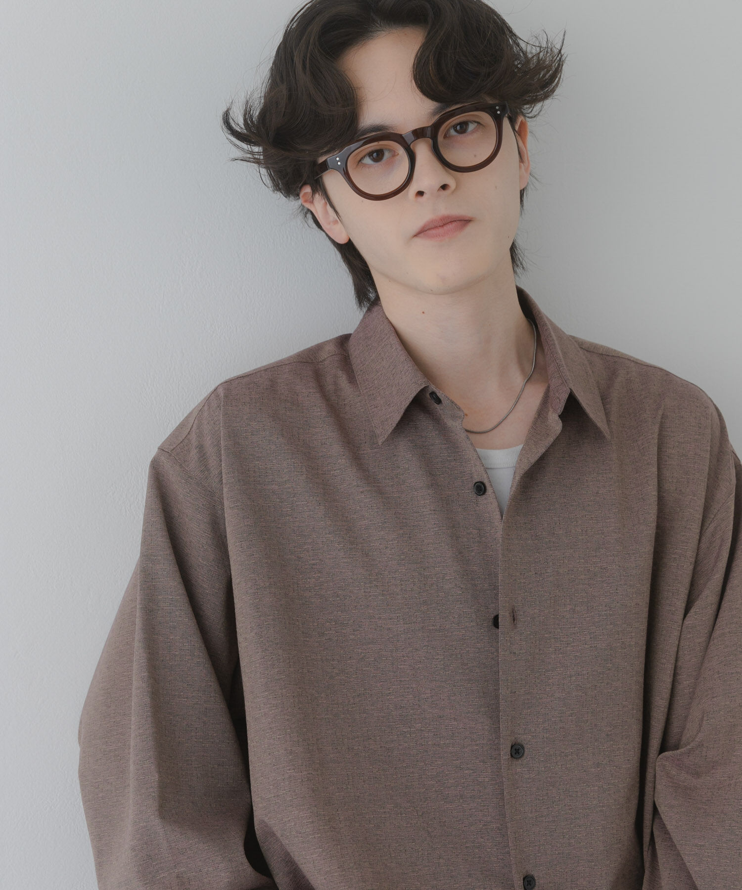 SENSE OF PLACE by URBAN RESEARCH「カラースラブレギュラーカラーシャツ」|シャツ・ブラウス|ブラウン