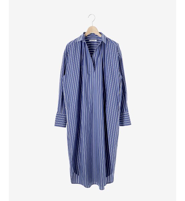 le.coeur blanc「《WEB限定アイテム》ストライプスキッパーシャツワンピース」|ワンピース|