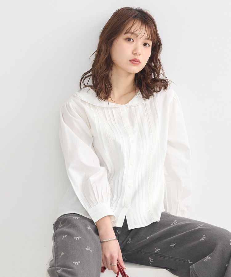 earth music&ecology「セーラーカラーブラウス」|シャツ・ブラウス|