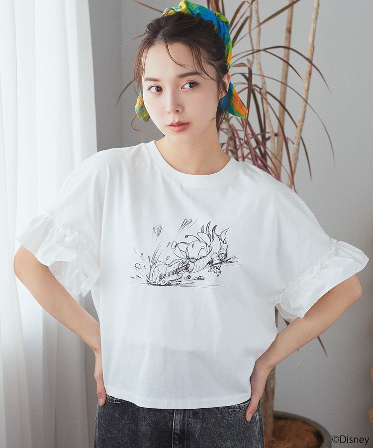 earth music&ecology「スティッチ/フリルドッキングTEE」|Tシャツ・カットソー|Off White
