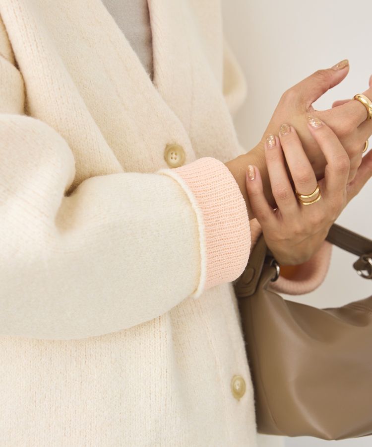 AMERICAN HOLIC「VネックWフェイスニットカーディガン【WEB限定カラー有り】」|カーディガン|