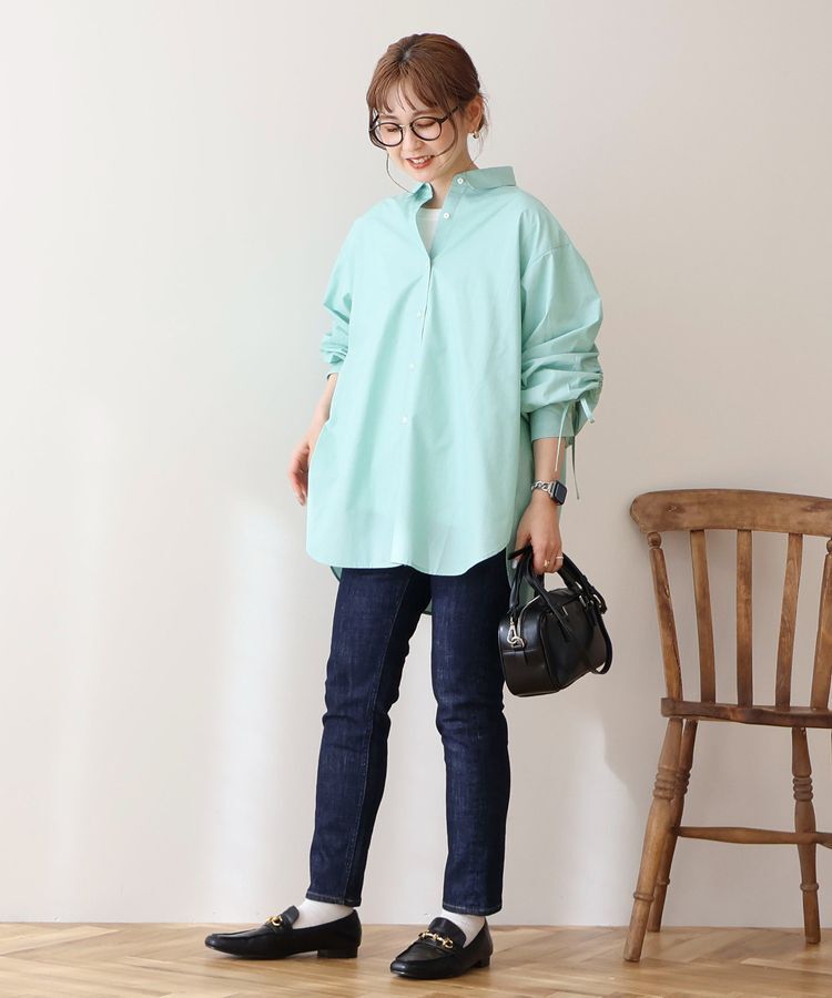 AMERICAN HOLIC「【WEB限定】イージーケアバックギャザーリボンシャツ」|シャツ・ブラウス|