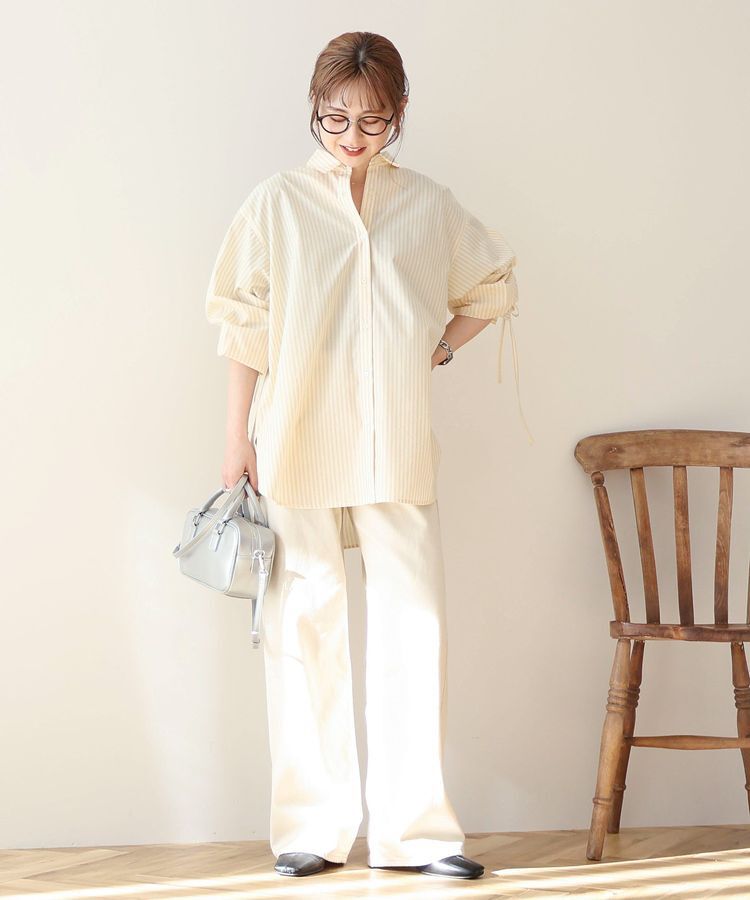 AMERICAN HOLIC「【WEB限定】イージーケアバックギャザーリボンシャツ」|シャツ・ブラウス|