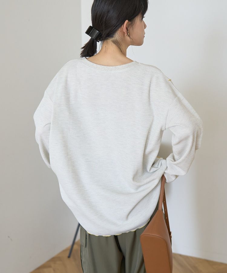 AMERICAN HOLIC「【WEB限定】ワッフル配色メロープルオーバー」|Tシャツ・カットソー|