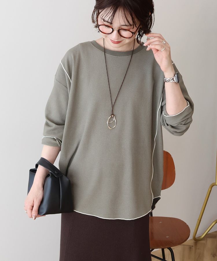 AMERICAN HOLIC「【WEB限定】ワッフル配色メロープルオーバー」|Tシャツ・カットソー|