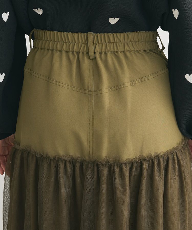 Green Parks「・ELENCARE DUE ハイブリットティアードスカート」|フレア|