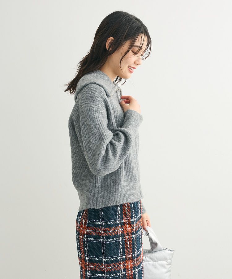 Green Parks「Zip付きコンパクトニットカーディガン」|カーディガン|