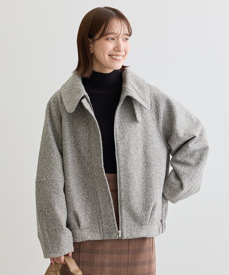 Green Parks「2WAYカラーコクーンブルゾン」|ブルゾン・スタジャン|Gray Mixture