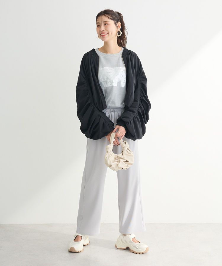 Green Parks「箔プリントチュール重ねプルオーバー」|スウェット・ジャージ|