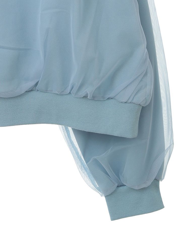 Green Parks「箔プリントチュール重ねプルオーバー」|スウェット・ジャージ|