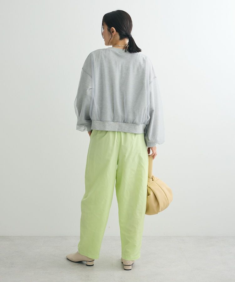 Green Parks「箔プリントチュール重ねプルオーバー」|スウェット・ジャージ|