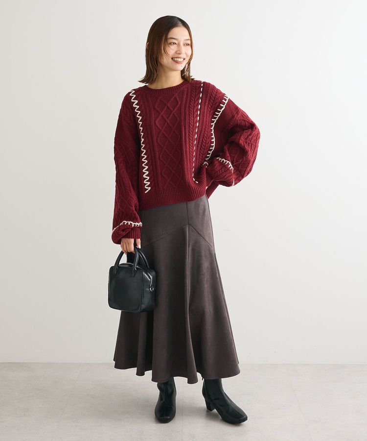 Green Parks「・ELENCARE DUE スエードポンチフレアスカート」|フレア|