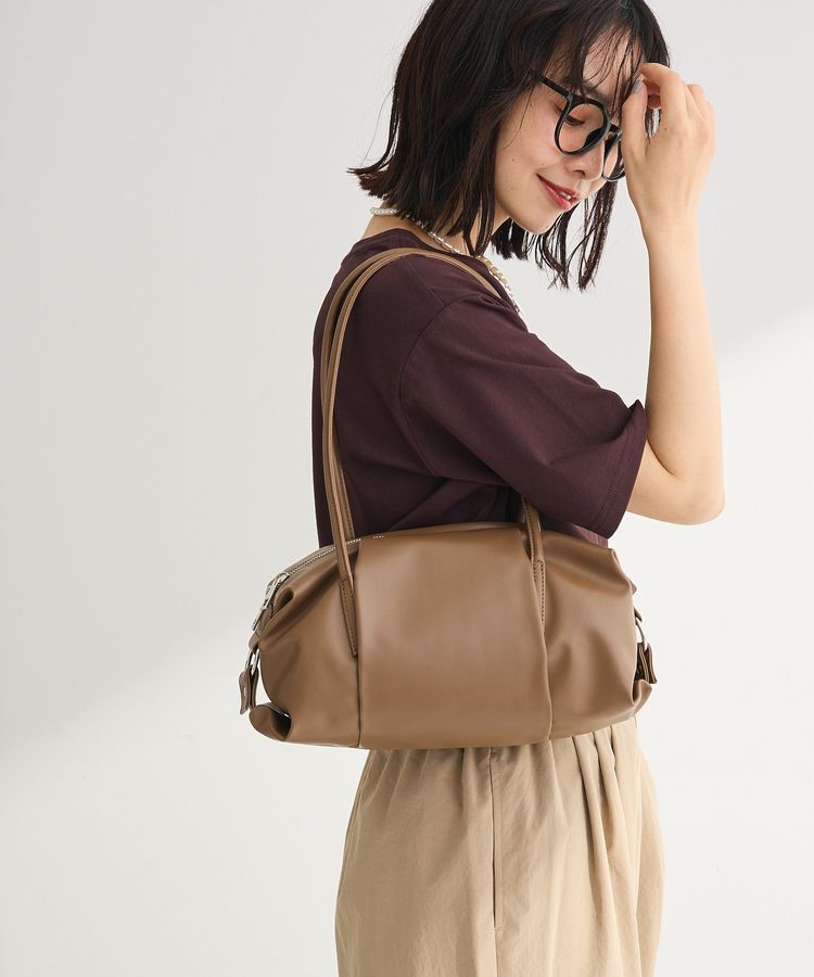 Green Parks「スクエアボストンバッグ」|その他|Brown