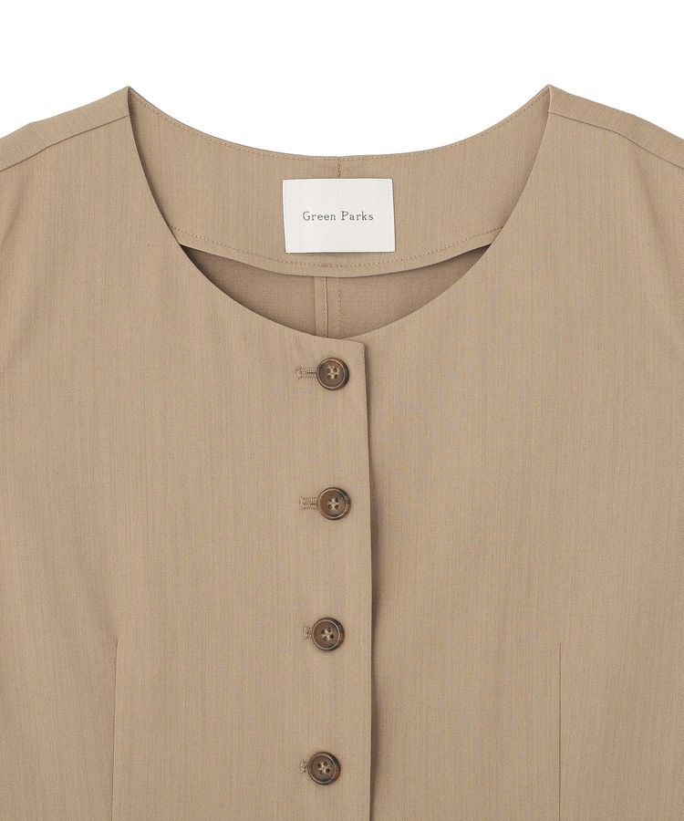 Green Parks「クルーネック多釦ジレ」|その他|