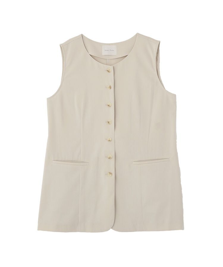 Green Parks「クルーネック多釦ジレ」|その他|Natural