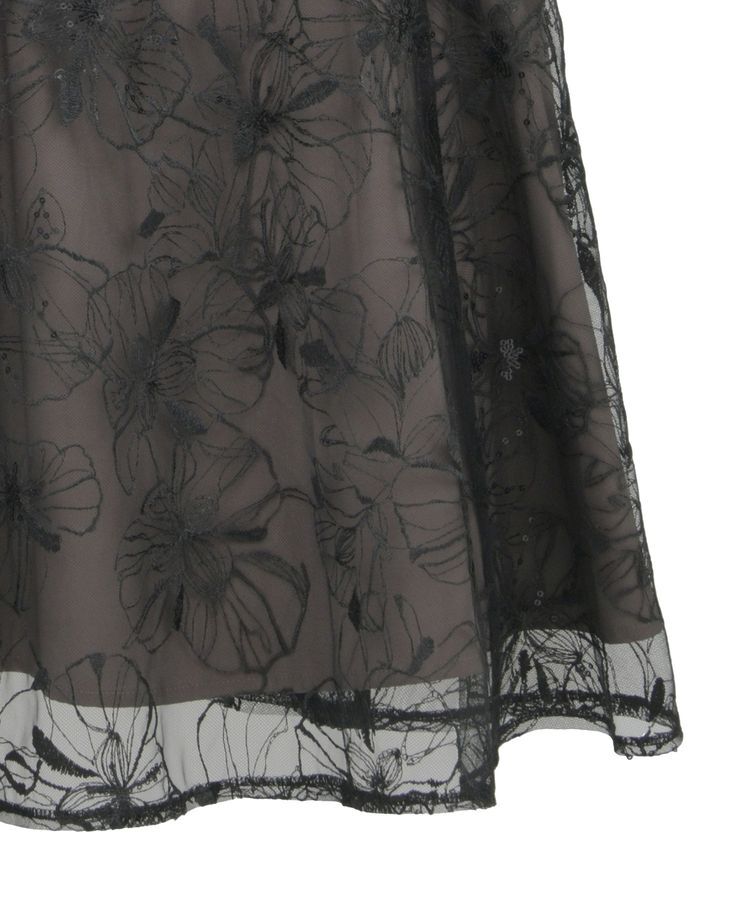 YECCA VECCA「【2点SET】フラワー柄スパンコール刺繍ドレス」|ワンピース|