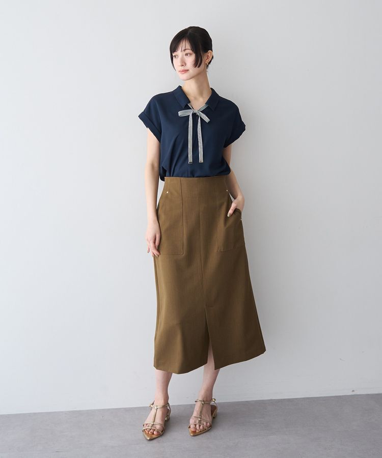 YECCA VECCA「ドライタッチナロースカート」|スカート|