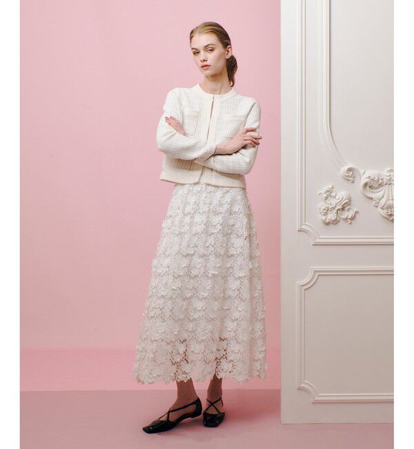 LOULOU WILLOUGHBY「【LOULOU WILLOUGHBY】ツィードニットジャケット」|カーディガン|