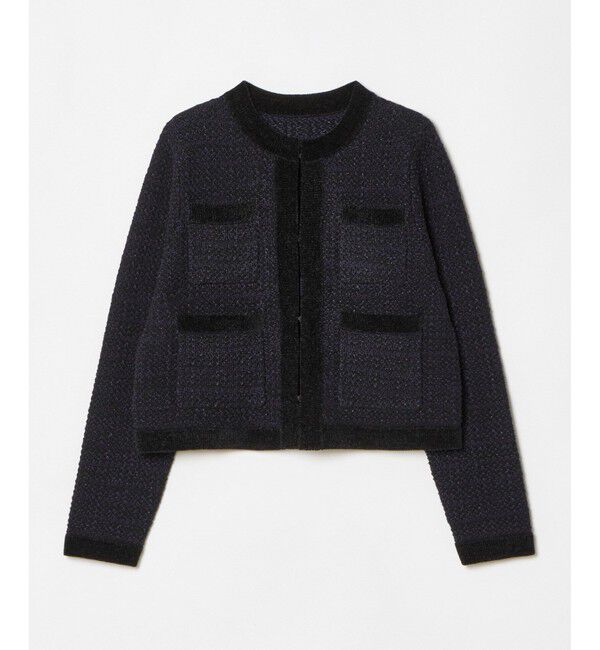 LOULOU WILLOUGHBY「【LOULOU WILLOUGHBY】ツィードニットジャケット」|カーディガン|