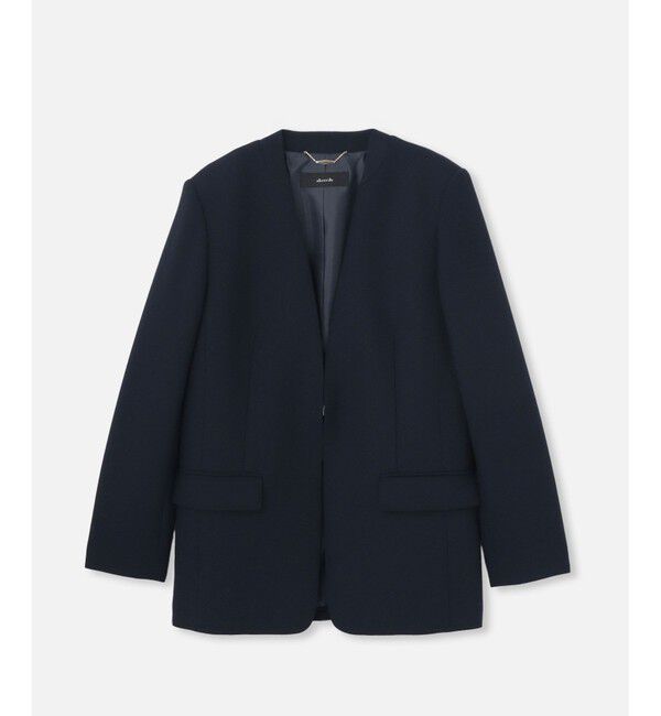 allureville「マットストレッチノーカラージャケット」|ノーカラージャケット|