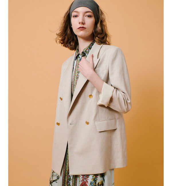 allureville「シャークスキンダブルブレストジャケット」|テーラードジャケット|