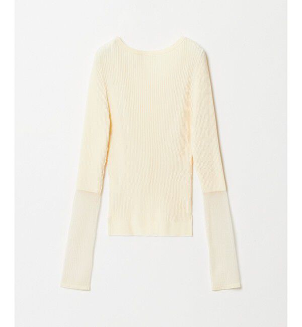 allureville「シアーカフスラウンドネックプルオーバー」|ニット・セーター|